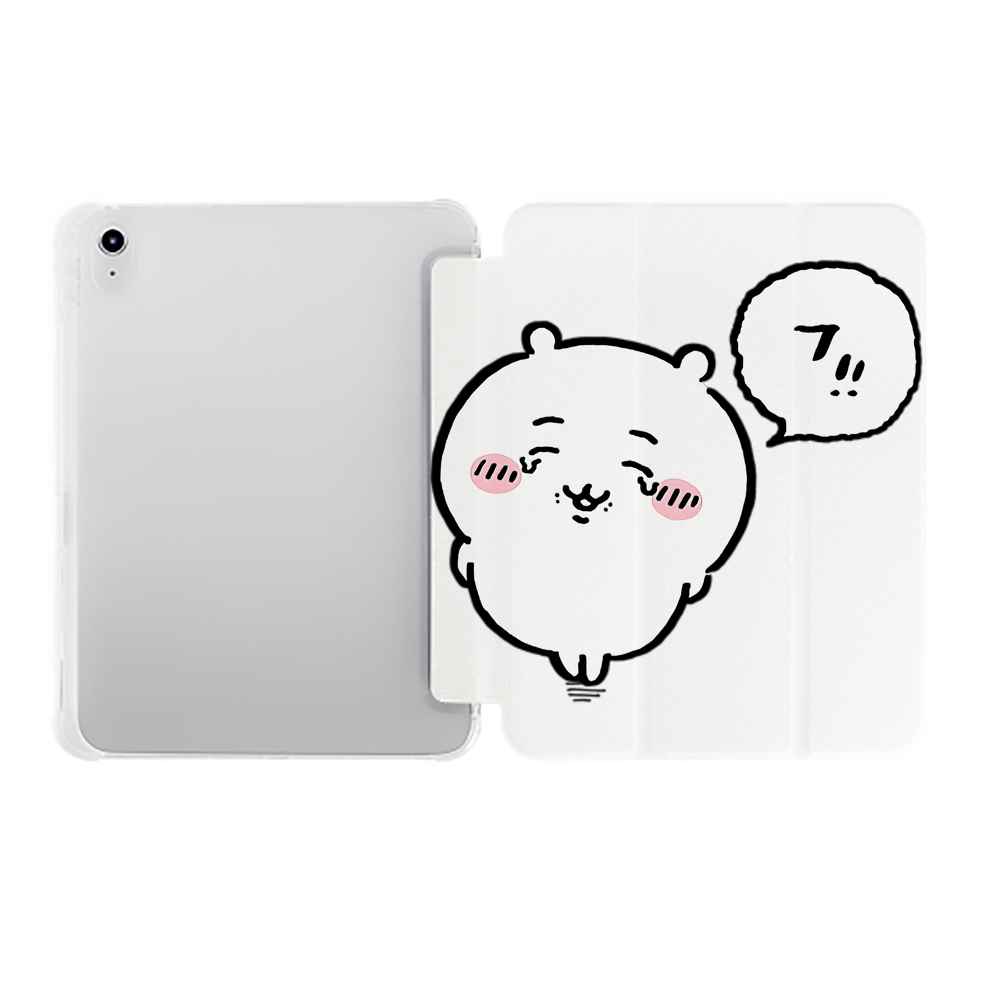 （画像用） ちいかわ ちいかわ Chii-kawa chiikawa IPad ケース ペン収納付き 三つ折りスタンド PUレザー×シリコン 対応機種9.5/10.5/10.9インチ
